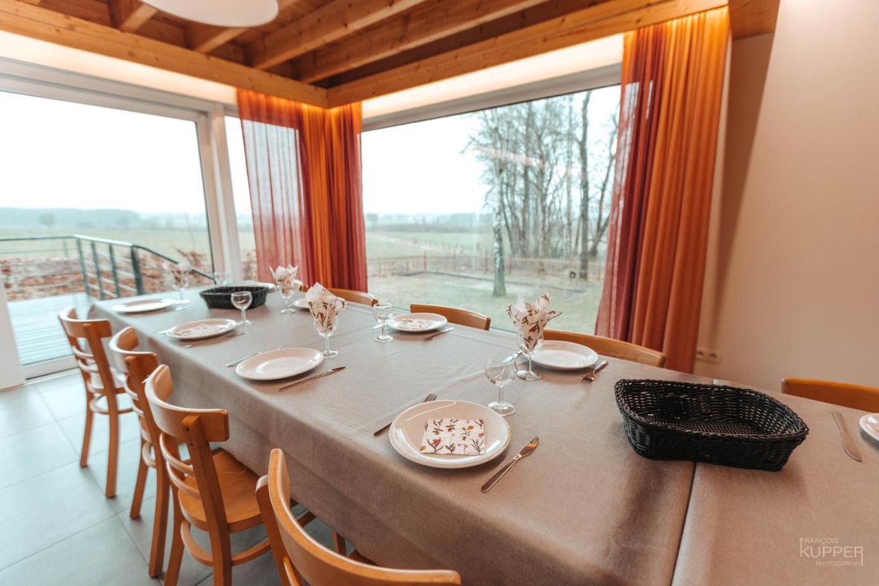 Le Loup Gris - 35 Pers - Vue-Wellness, Butgenbach-Malmedyヴィラ エクステリア 写真