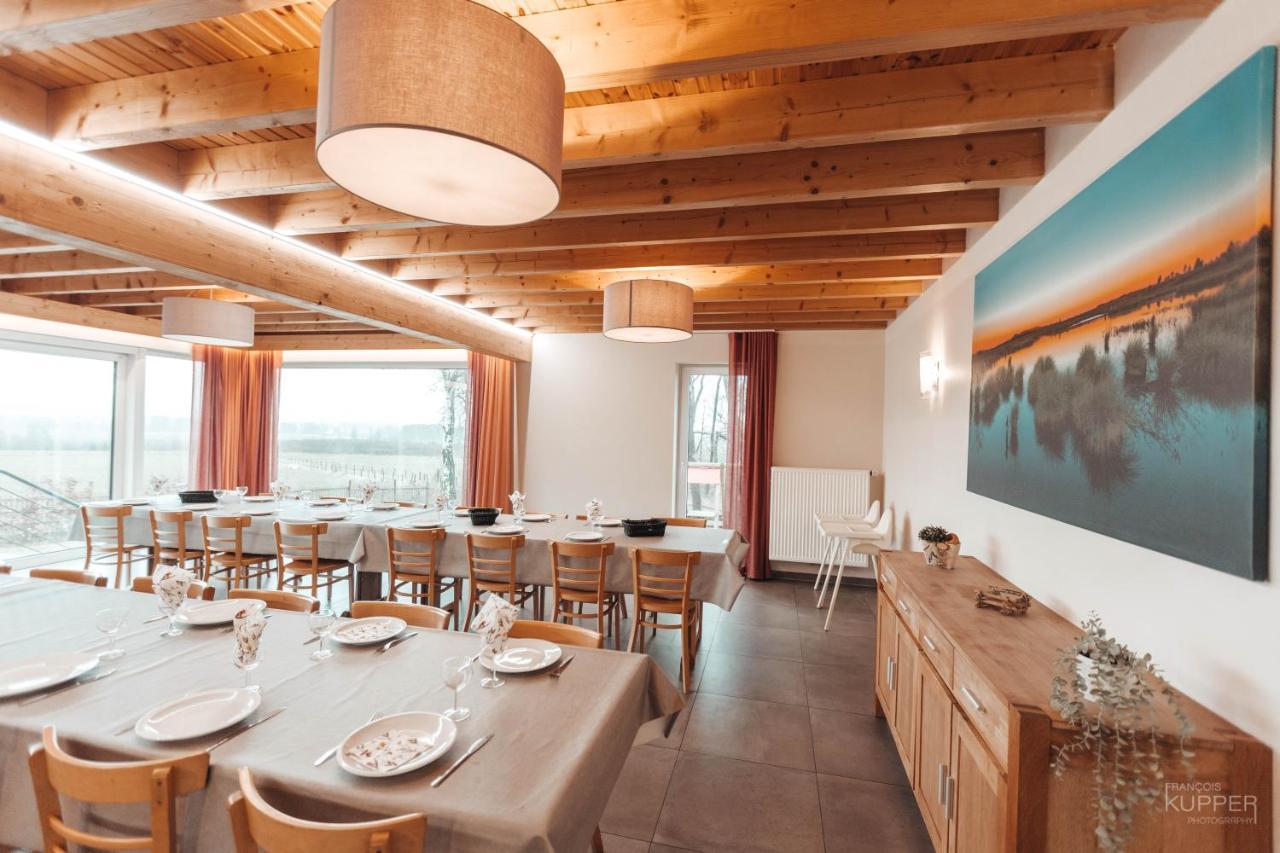Le Loup Gris - 35 Pers - Vue-Wellness, Butgenbach-Malmedyヴィラ エクステリア 写真