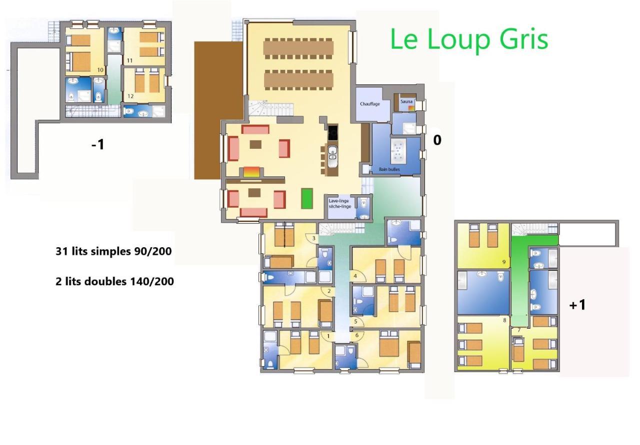 Le Loup Gris - 35 Pers - Vue-Wellness, Butgenbach-Malmedyヴィラ エクステリア 写真